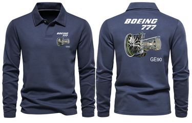 BOEING 777 LONG SLEEVE POLO
